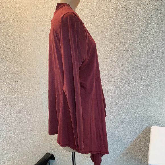 Live and Let Live lightweight drapey jacket XL poly/spandex cranberry NWT - Picture 3 of 12